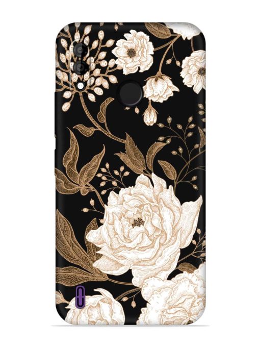 Peonies Roses Floral Embossed Soft Silicone Case for Itel A47 Zapvi