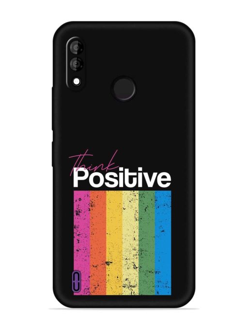 Think Positive Typography Embossed Soft Silicone Case for Itel A47 Zapvi