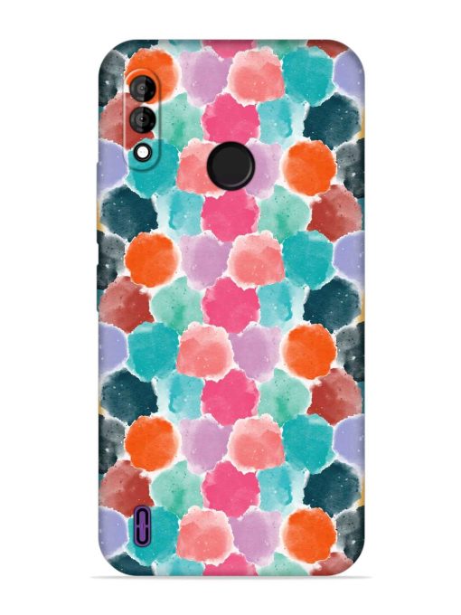 Colorful Seamless Pattern Embossed Soft Silicone Case for Itel A47 Zapvi