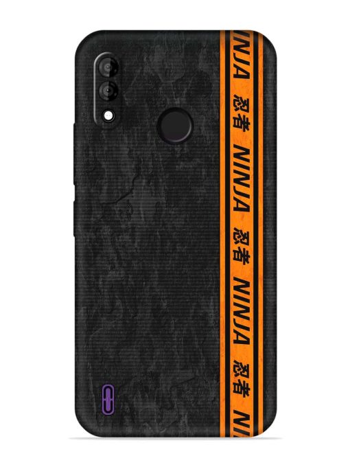 Ninja Srtips Embossed Soft Silicone Case for Itel A47 Zapvi