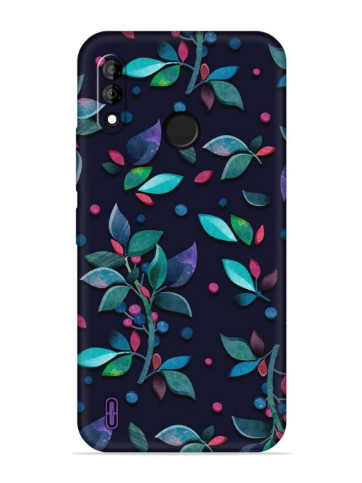 Decorative Watercolor Flower Embossed Soft Silicone Case for Itel A47 Zapvi