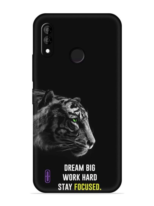 Dream Big Work Hard Embossed Soft Silicone Case for Itel A47 Zapvi