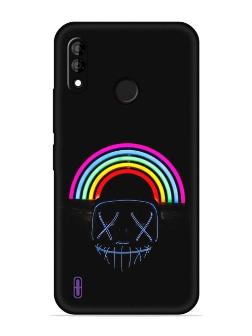 Mask Rainbow Embossed Soft Silicone Case for Itel A47