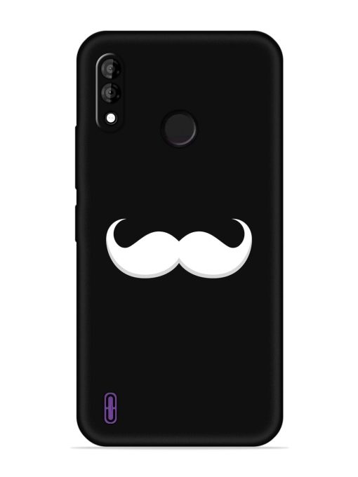 Mustache Vector Embossed Soft Silicone Case for Itel A47 Zapvi