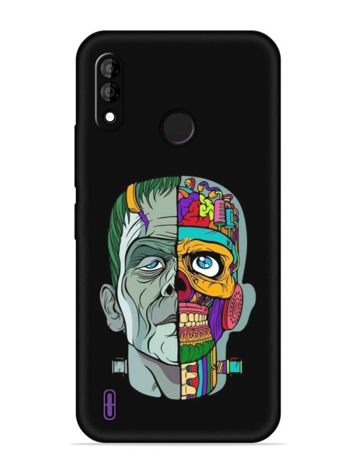 Men Vs Skull Embossed Soft Silicone Case for Itel A47 Zapvi