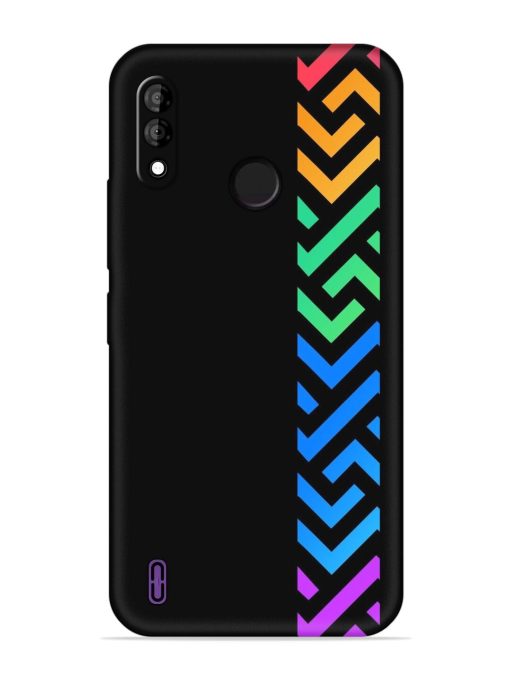 Colorshape Stripes Embossed Soft Silicone Case for Itel A47 Zapvi