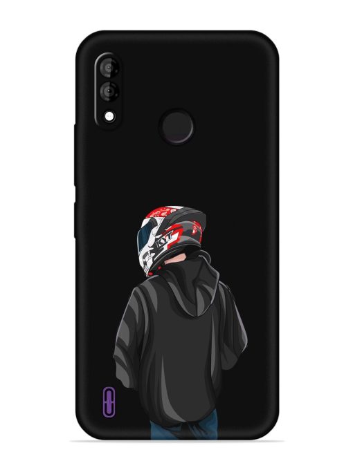 Motorcycle Rider Embossed Soft Silicone Case for Itel A47 Zapvi