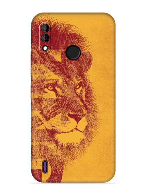 Gold Lion Crown Art Embossed Soft Silicone Case for Itel A47 Zapvi