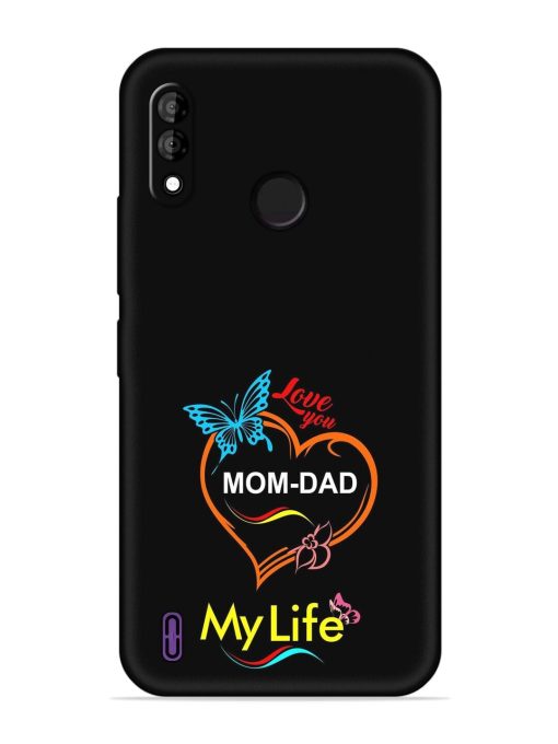 Love You Mom Dad Embossed Soft Silicone Case for Itel A47