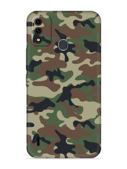 Army Military Camouflage Dark Green Embossed Soft Silicone Case for Itel A48