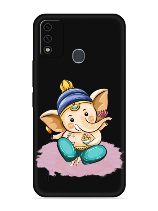 Bal Ganesh Vector Art Embossed Soft Silicone Case for Itel A48 Zapvi