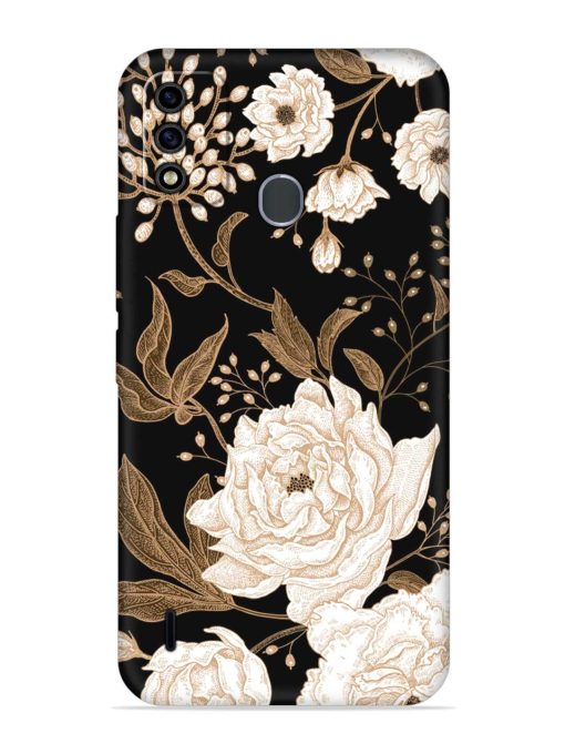 Peonies Roses Floral Embossed Soft Silicone Case for Itel A48 Zapvi