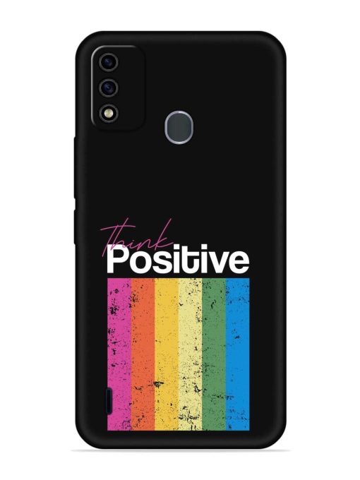 Think Positive Typography Embossed Soft Silicone Case for Itel A48 Zapvi