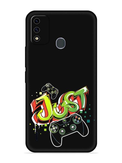 Graffiti Gamepad Illustration Embossed Soft Silicone Case for Itel A48