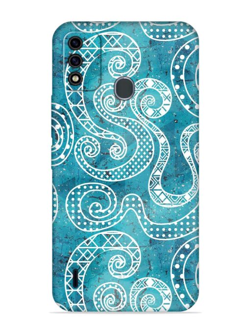 Vintage Curved Seamless Embossed Soft Silicone Case for Itel A48 Zapvi