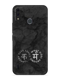 Karma Hindi Word Embossed Soft Silicone Case for Itel A48
