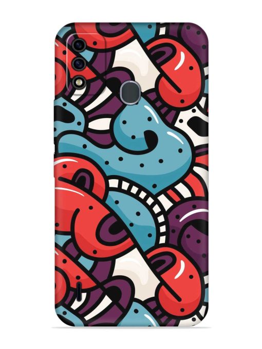 Seamless Backdrop Colorful Embossed Soft Silicone Case for Itel A48 Zapvi