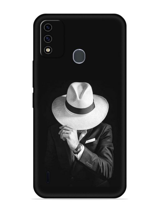 Men Under Hat Embossed Soft Silicone Case for Itel A48 Zapvi