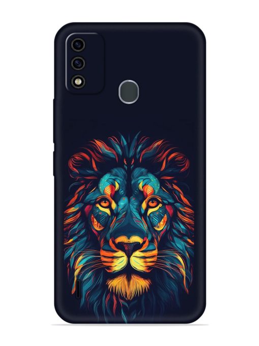 Colorful Lion Embossed Soft Silicone Case for Itel A48 Zapvi