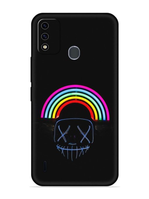 Mask Rainbow Embossed Soft Silicone Case for Itel A48