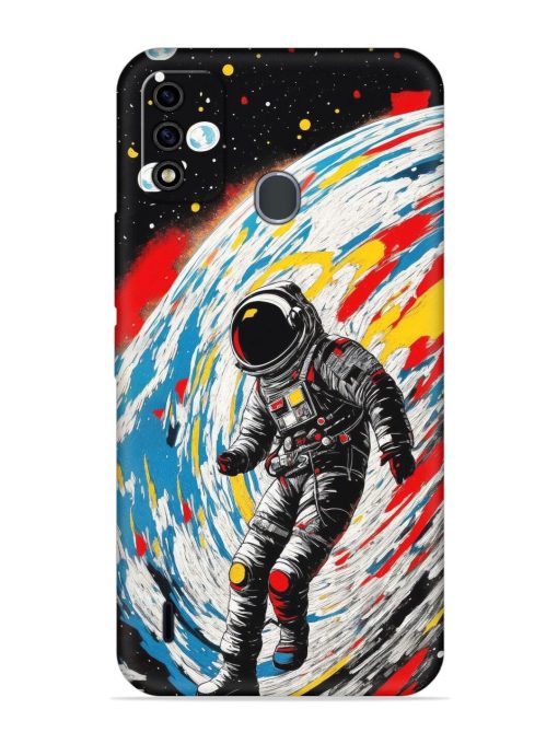 Astronaut Art Embossed Soft Silicone Case for Itel A48 Zapvi