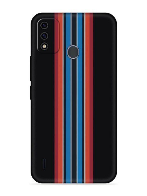 Vertical Strips Embossed Soft Silicone Case for Itel A48 Zapvi