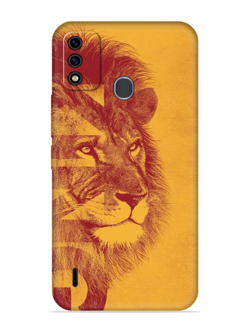 Gold Lion Crown Art Embossed Soft Silicone Case for Itel A48 Zapvi