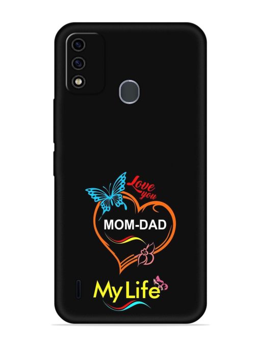 Love You Mom Dad Embossed Soft Silicone Case for Itel A48 Zapvi