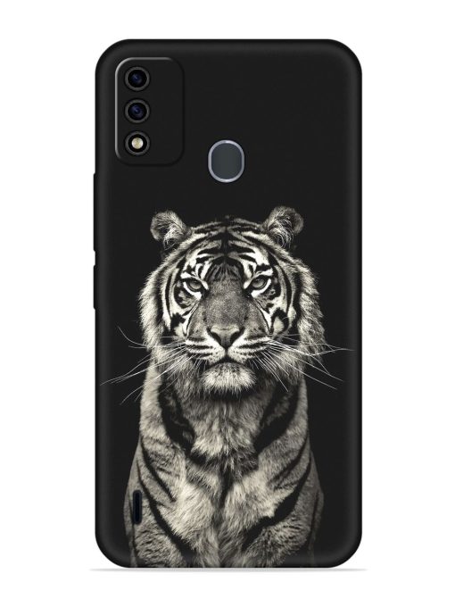 Tiger Art Embossed Soft Silicone Case for Itel A48 Zapvi