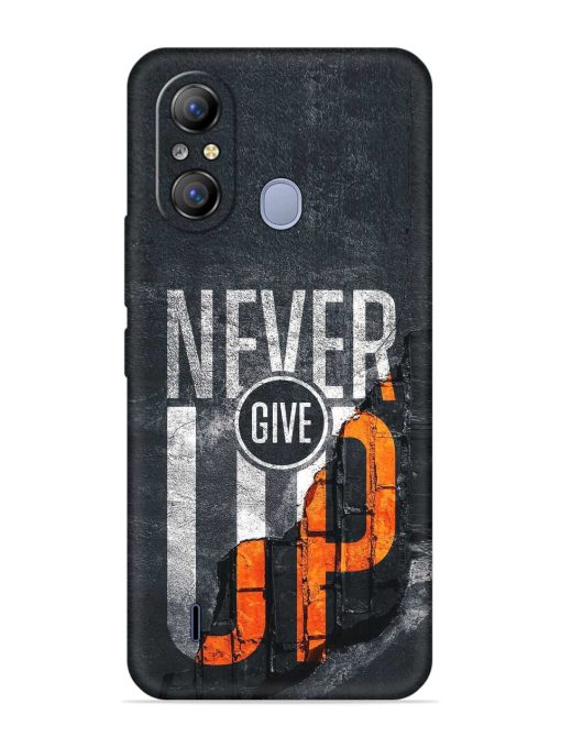 Never Give Up Embossed Soft Silicone Case for Itel A49 Zapvi