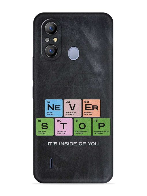 Never Stop It'S Inside Of You Embossed Soft Silicone Case for Itel A49 Zapvi