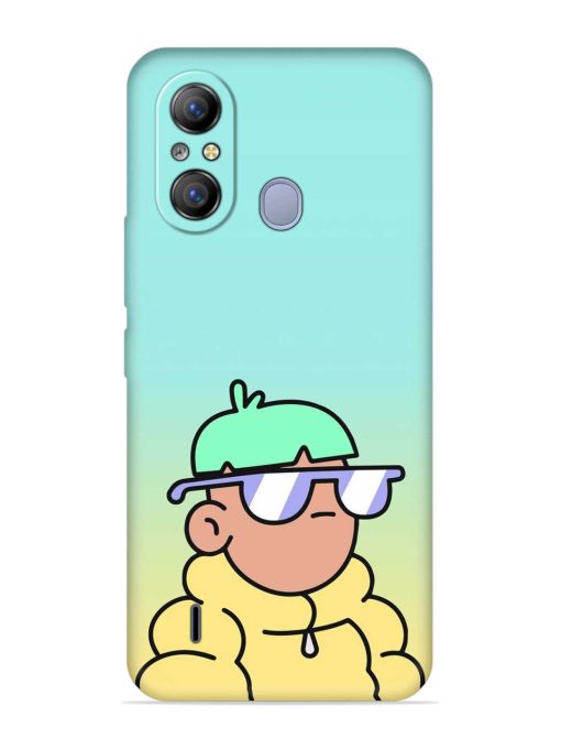 Doodles Cool Character Embossed Soft Silicone Case for Itel A49