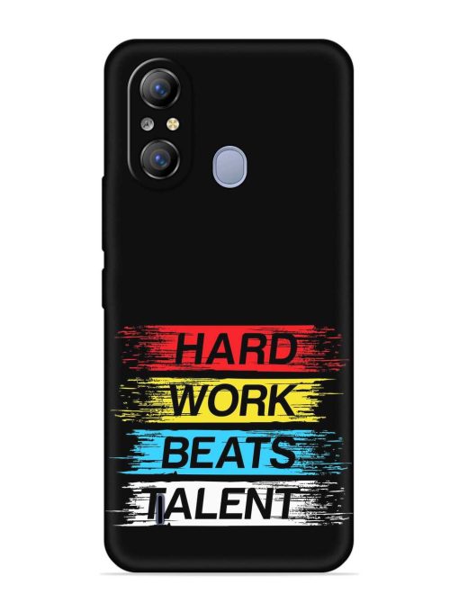 Hard Work Beats Embossed Soft Silicone Case for Itel A49 Zapvi