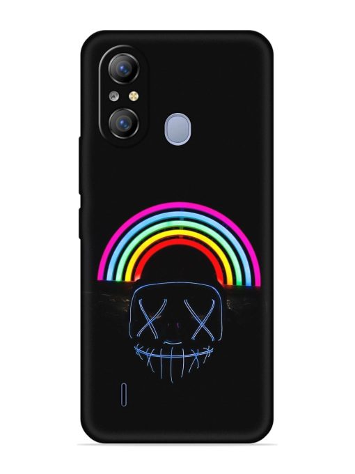 Mask Rainbow Embossed Soft Silicone Case for Itel A49 Zapvi