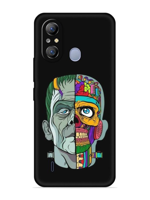 Men Vs Skull Embossed Soft Silicone Case for Itel A49