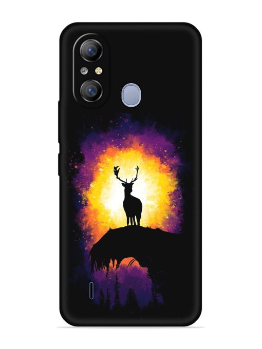 Elk Animal Art Embossed Soft Silicone Case for Itel A49 Zapvi