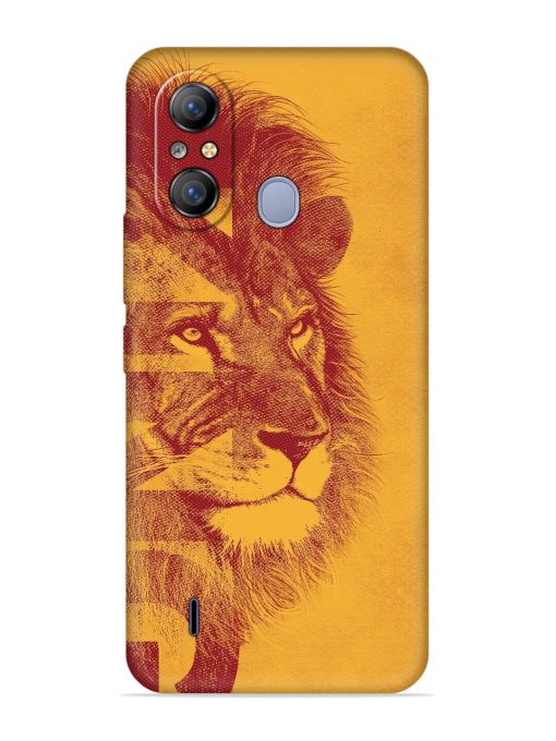 Gold Lion Crown Art Embossed Soft Silicone Case for Itel A49 Zapvi