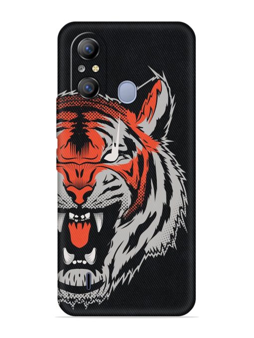 Tiger Aggression Embossed Soft Silicone Case for Itel A49 Zapvi