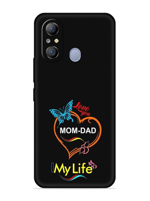 Love You Mom Dad Embossed Soft Silicone Case for Itel A49 Zapvi