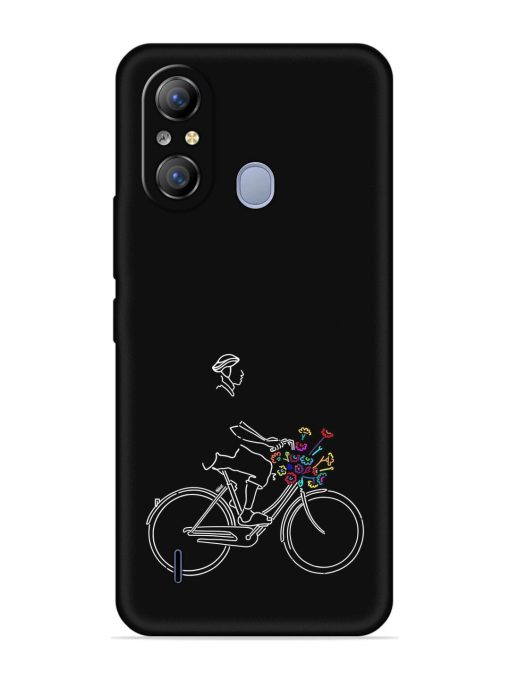 Minimalist Cycle Art Embossed Soft Silicone Case for Itel A49 Zapvi