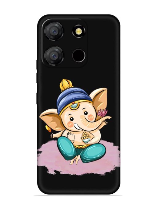 Bal Ganesh Vector Art Embossed Soft Silicone Case for Itel A60 Zapvi