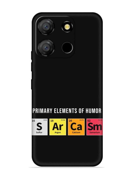 Primary Elements Humor Embossed Soft Silicone Case for Itel A60 Zapvi