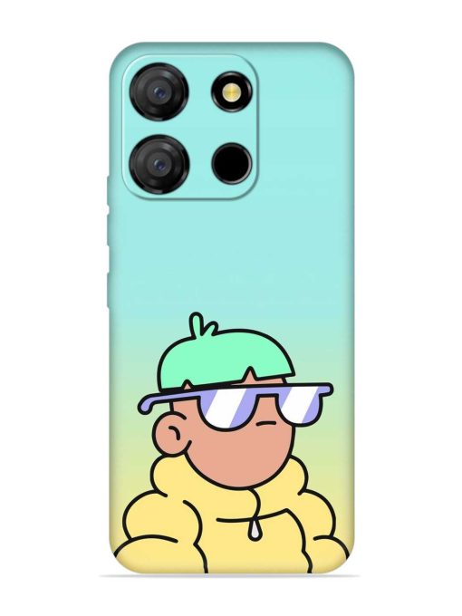 Doodles Cool Character Embossed Soft Silicone Case for Itel A60 Zapvi