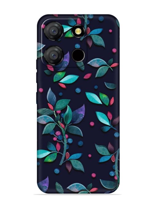 Decorative Watercolor Flower Embossed Soft Silicone Case for Itel A60 Zapvi