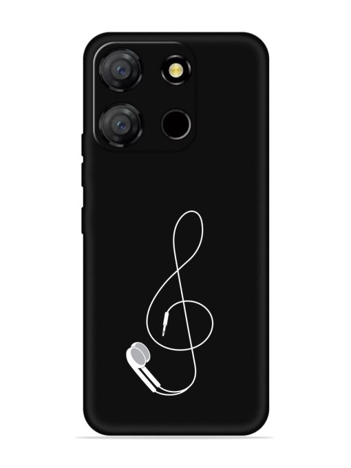 Music Earphone Vector Embossed Soft Silicone Case for Itel A60