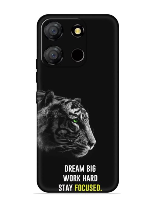 Dream Big Work Hard Embossed Soft Silicone Case for Itel A60 Zapvi