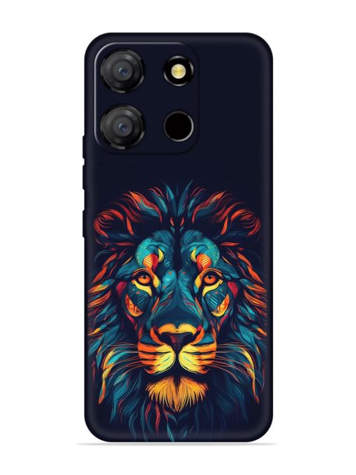 Colorful Lion Embossed Soft Silicone Case for Itel A60 Zapvi