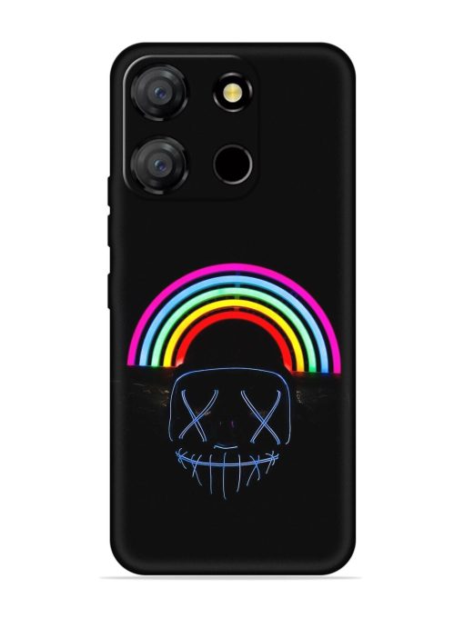 Mask Rainbow Embossed Soft Silicone Case for Itel A60 Zapvi