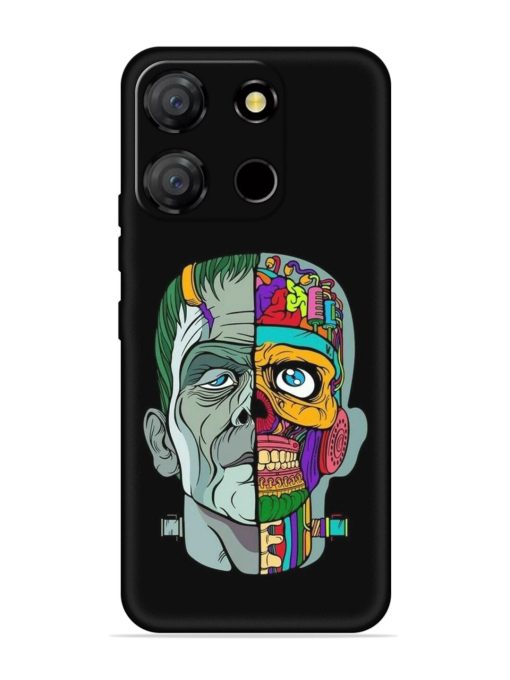 Men Vs Skull Embossed Soft Silicone Case for Itel A60 Zapvi