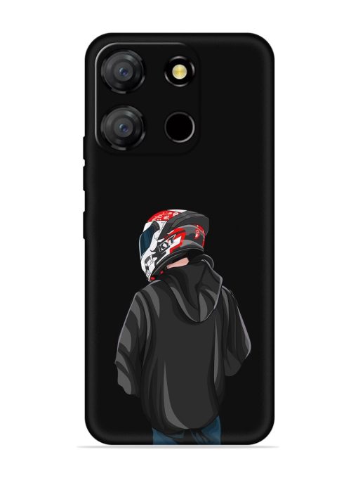 Motorcycle Rider Embossed Soft Silicone Case for Itel A60 Zapvi